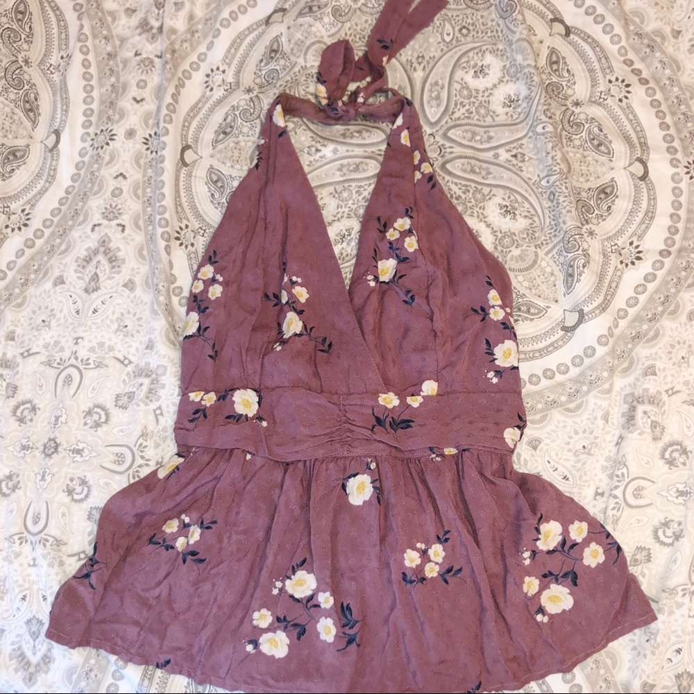 A&F Floral Halter Blouse